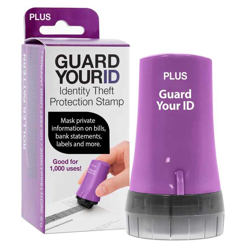 Plus Guard Your ID Advanced Security Roller 2.0 for Identity Theft Prevention Stamping Purple - Image 1